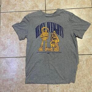 Nike‎ Heavy Weights Graphic T-Shirt Gray Cartoon Weightlifting